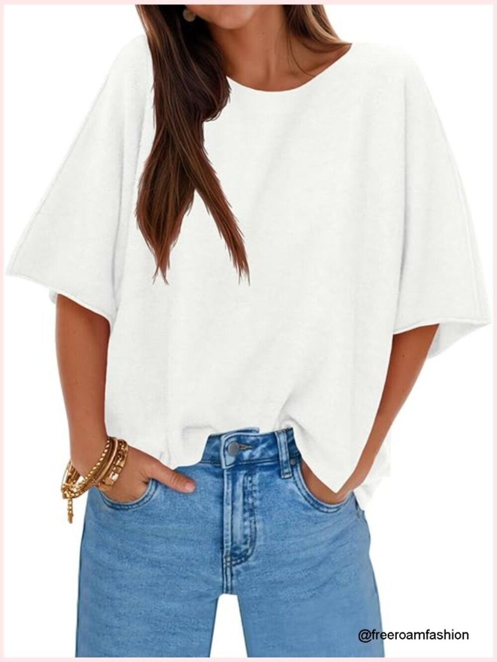 Oversized Boat Neck Knitted Pullover Sweater Trendy Casual Loose Fit Half